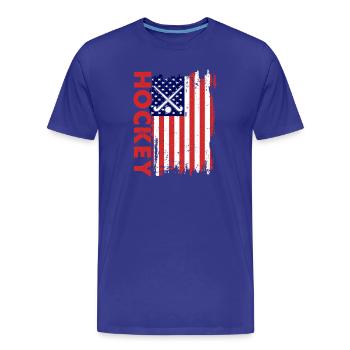 Hockey sur glace Hockey Hockey Joueur de hockey - T-shirt bio Premium Homme - bleu roi - Devant - Damien (186cm)