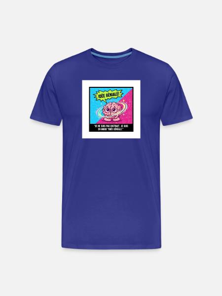 Geniale Idee Brain Pop - Männer Premium Bio T-Shirt - Königsblau