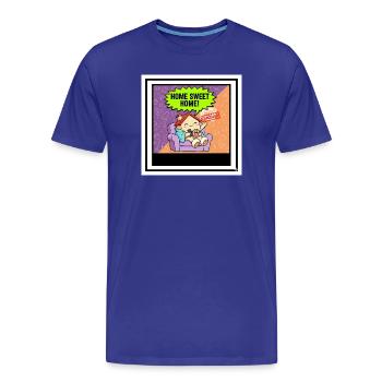 Home Sweet Home Cartoon abgesetzt - Männer Premium Bio T-Shirt - Königsblau - Vorne - Damien (186cm)