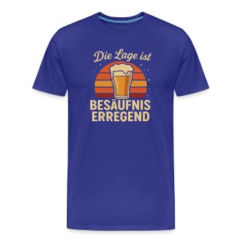 Die Lage ist besäufniserregend - Männer Premium Bio T-Shirt - Königsblau - Vorne - Damien (186cm)