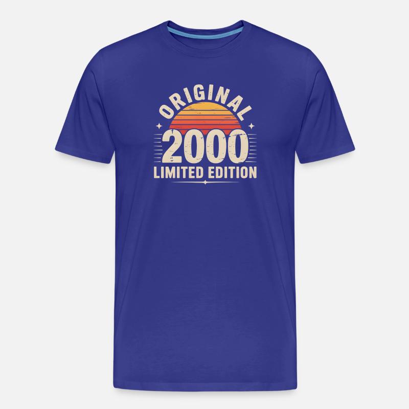 Sunset Retro 2000 Limitierte Auflage - Männer Premium Bio T-Shirt - Königsblau
