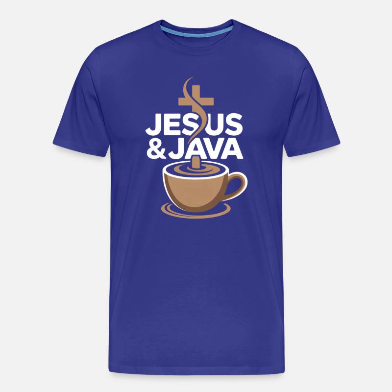 Inspiration und Kaffee mit Jesus & Java - Männer Premium Bio T-Shirt - Königsblau