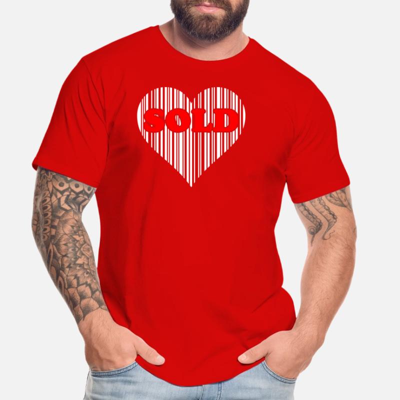 Herz Barcode Liebe – Sold Code Strichcode Geschenk Männer Premium Bio T-Shirt
