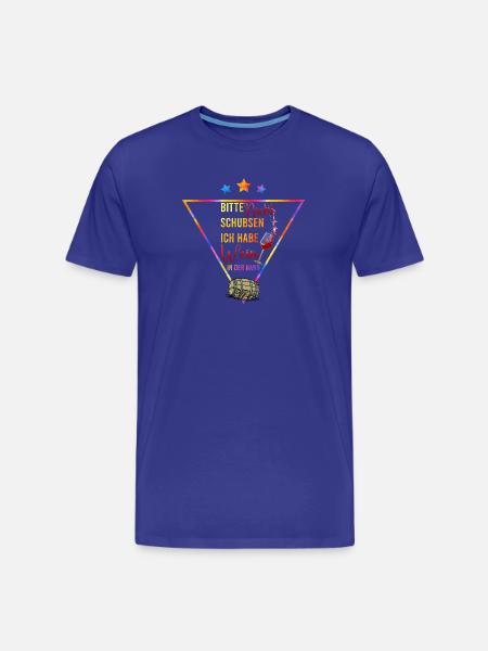 Please Don't Push Wine In Hand - Men's Premium Organic T-Shirt - royal blue