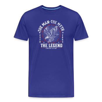 2008 The Man The Myth The Legend Limited Edition  - Männer Premium Bio T-Shirt - Königsblau - Vorne - Damien (186cm)