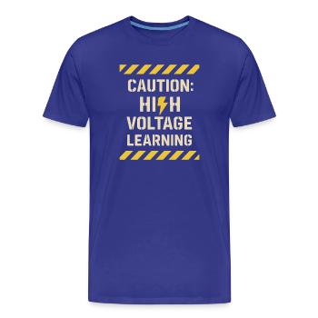 Apprentice electrician, student in the electrical trade - Men's Premium Organic T-Shirt - royal blue - Front - Damien (186cm)