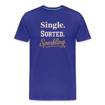 Ex-femme-divorce-humour, Drôle, Rupture, - T-shirt bio Premium Homme - bleu roi - Devant - Damien (186cm)