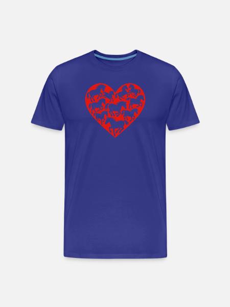 Herz aus Pferden - Männer Premium Bio T-Shirt - Königsblau