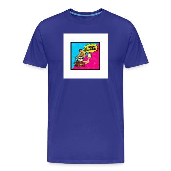 Je deviens Classique Pop Retro - T-shirt bio Premium Homme - bleu roi - Devant - Damien (186cm)