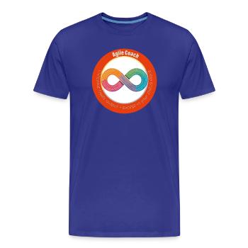 Coach Agile : Résultat vs Sortie - T-shirt bio Premium Homme - bleu roi - Devant - Damien (186cm)