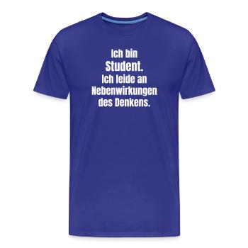 Graphique sur le stress mental chez les étudiants - T-shirt bio Premium Homme - bleu roi - Devant - Damien (186cm)