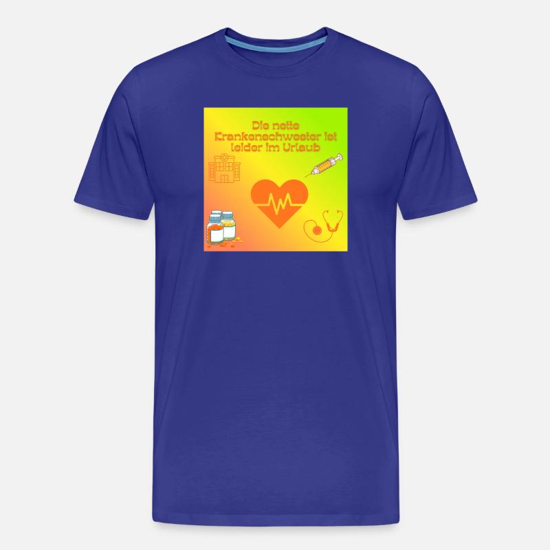 Krankenschwester im Urlaub Humor - Männer Premium Bio T-Shirt - Königsblau