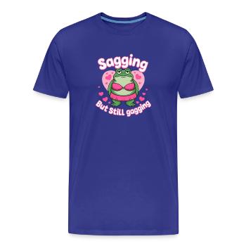 Peinlich Lustig Meme Frosch Unangemessen - Männer Premium Bio T-Shirt - Königsblau - Vorne - Damien (186cm)