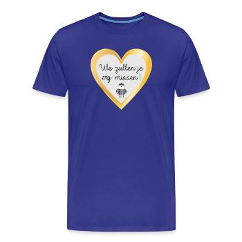Wir werden Sie sehr vermissen - Männer Premium Bio T-Shirt - Königsblau - Vorne - Damien (186cm)