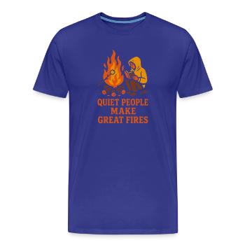 Solo Camping Introverti Campeur Calme - T-shirt bio Premium Homme - bleu roi - Devant - Damien (186cm)