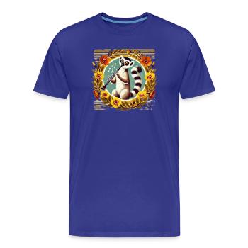 Sérénade pour clarinette lémurien - T-shirt bio Premium Homme - bleu roi - Devant - Damien (186cm)