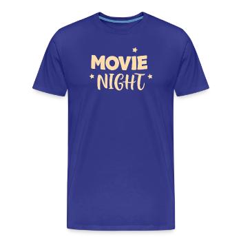 Movie Night Handlettering Stars - Men's Premium Organic T-Shirt - royal blue - Front - Damien (186cm)