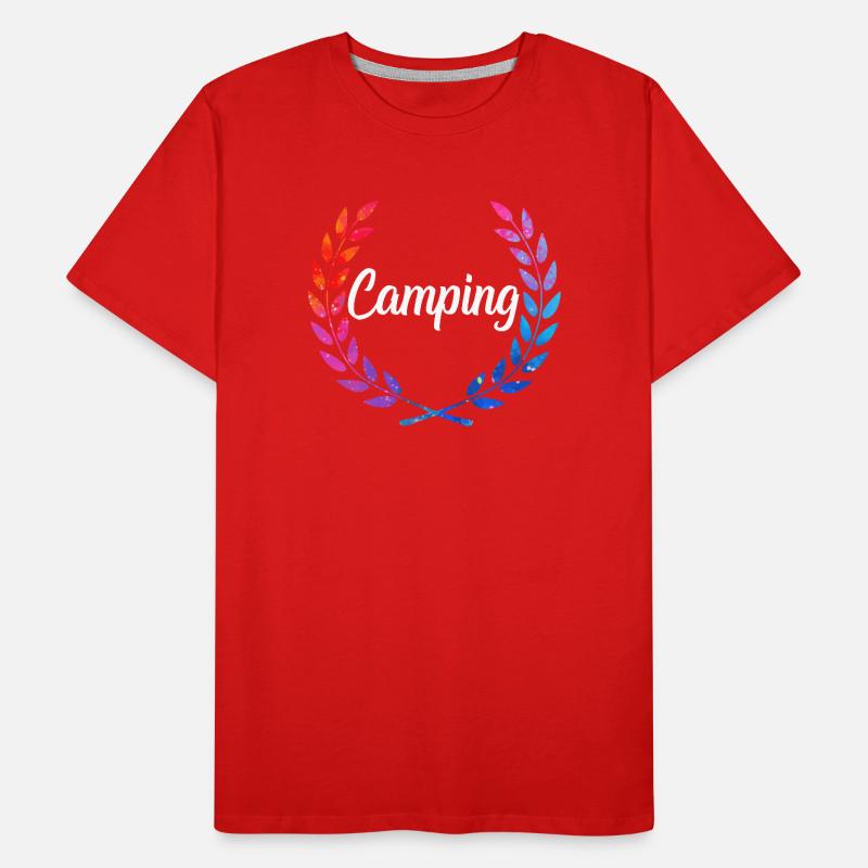Camping Farblaurel Script Männer Premium Bio T-Shirt