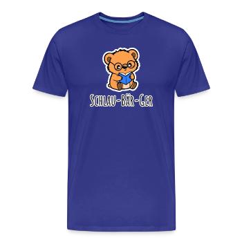 Ours intelligent, un petit ours, malin - T-shirt bio Premium Homme - bleu roi - Devant - Damien (186cm)