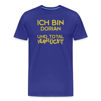 Dorian Dorian - Männer Premium Bio T-Shirt - Königsblau - Vorne - Damien (186cm)