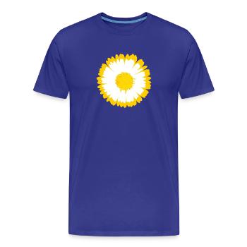 Daisy Sunburst Graphic - Men's Premium Organic T-Shirt - royal blue - Front - Damien (186cm)