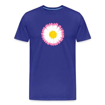Pink Daisy Edge - Men's Premium Organic T-Shirt - royal blue - Front - Damien (186cm)