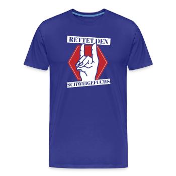 Silent Fox Teacher Primary School Kindergarten - Men's Premium Organic T-Shirt - royal blue - Front - Damien (186cm)