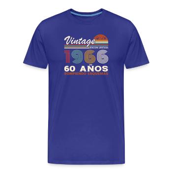60th Birthday 60th Birthday Vintage 1966 - Men's Premium Organic T-Shirt - royal blue - Front - Damien (186cm)