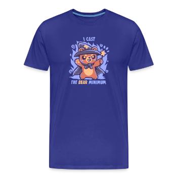 The Bear Minimum Spell - Men's Premium Organic T-Shirt - royal blue - Front - Damien (186cm)
