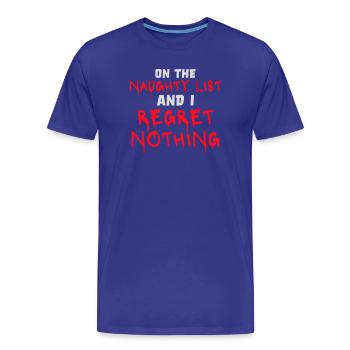 On the naughty list and regret nothing Graffiti - Men's Premium Organic T-Shirt - royal blue - Front - Damien (186cm)