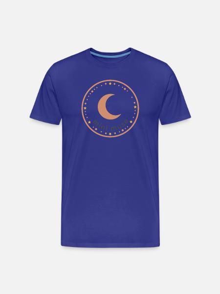 Mignonne conception de cercle lunaire - T-shirt bio Premium Homme - bleu roi