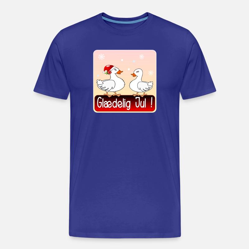 Frohe Weihnachten Weihnachtsgans - Männer Premium Bio T-Shirt - Königsblau