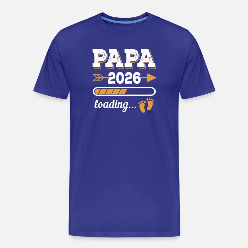 Papa 2026 Loading Zukünftiger Vater Geschenk - Männer Premium Bio T-Shirt - Königsblau