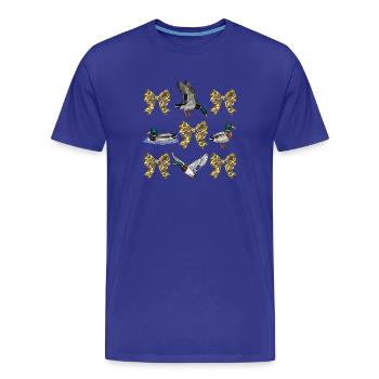 Enten Camo Bögen Wasservögel Jagdstil - Männer Premium Bio T-Shirt - Königsblau - Vorne - Damien (186cm)