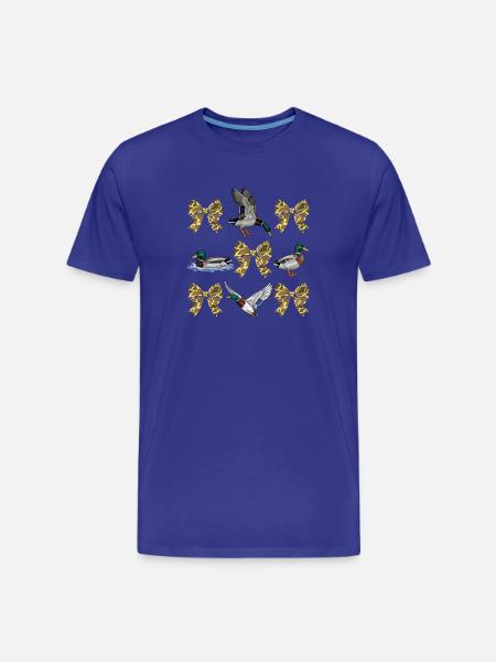 Ducks Camo Bows Waterfowl Hunting Style - Men's Premium Organic T-Shirt - royal blue