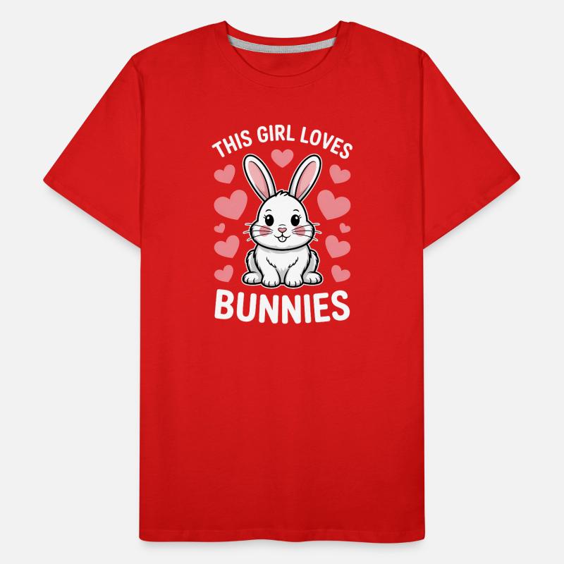 Hasen Spruch Mädchen Kaninchen Fun Hasen Geschenk Männer Premium Bio T-Shirt