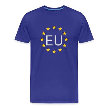 Graphique du cercle étoilé de l’UE - T-shirt bio Premium Homme - bleu roi - Devant - Damien (186cm)