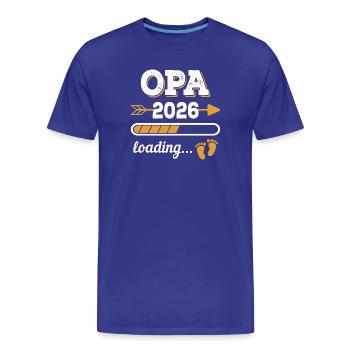 Papy 2026 Chargement Futur Grand-père Cadeau - T-shirt bio Premium Homme - bleu roi - Devant - Damien (186cm)