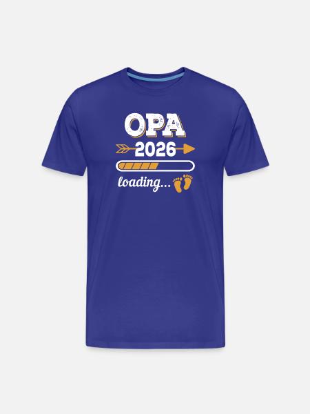 Grandpa 2026 Loading Future Grandfather Gift - Men's Premium Organic T-Shirt - royal blue