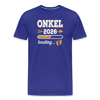 Onkel 2026 Loading Zukünftiger Onkel Geschenk - Männer Premium Bio T-Shirt - Königsblau - Vorne - Damien (186cm)