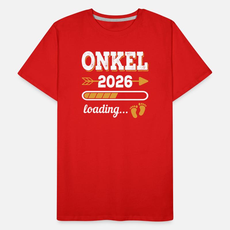 Onkel 2026 Loading Zukünftiger Onkel Geschenk Männer Premium Bio T-Shirt