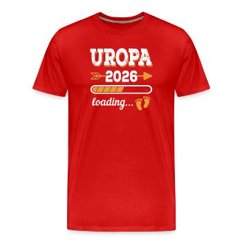 Uropa 2026 Loading Zukünftiger Urgroßvate Geschenk - Männer Premium Bio T-Shirt - Rot - Vorne - Damien (186cm)