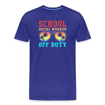 Travailleur social Pédagogue social Travailleur social - T-shirt bio Premium Homme - bleu roi - Devant - Damien (186cm)