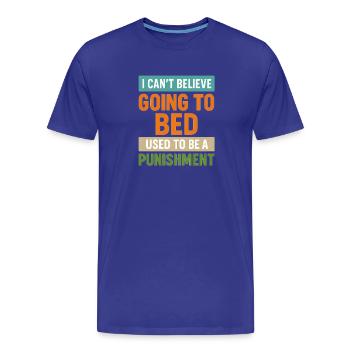punition au coucher Citation drôle rétro - T-shirt bio Premium Homme - bleu roi - Devant - Damien (186cm)