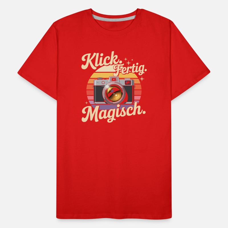 Click Done Magical Retro Camera Enthusiasts Men's Premium Organic T-Shirt