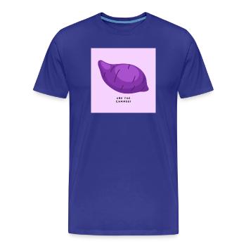 Practice the change - Men's Premium Organic T-Shirt - royal blue - Front - Damien (186cm)