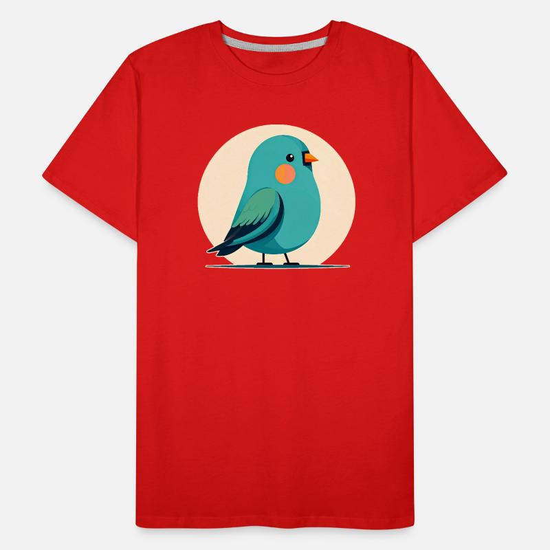 Petit oiseau vert-bleu T-shirt bio Premium Homme