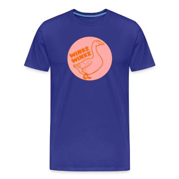 ADIEU DRÔLE D’OIE - T-shirt bio Premium Homme - bleu roi - Devant - Damien (186cm)