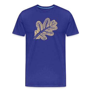 Feuille de chêne / Feuille de chêne - Nature Design - T-shirt bio Premium Homme - bleu roi - Devant - Damien (186cm)