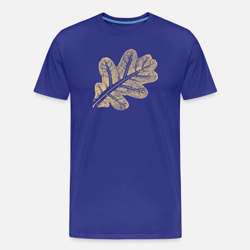 Blatt Eiche / Eichenblatt - Natur Design - Männer Premium Bio T-Shirt - Königsblau